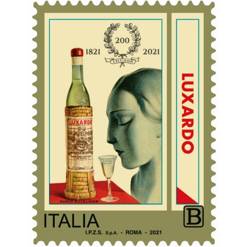 Il francobollo celebrativo per i 200 anni di Luxardo