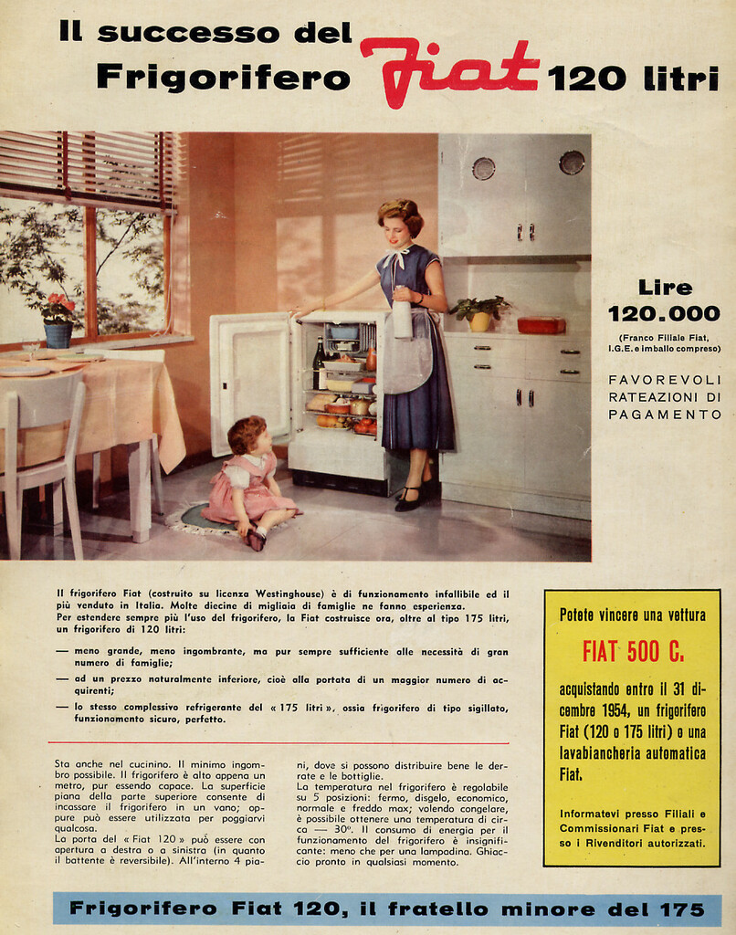 Pausa Pubblicità: "Il successo del frigorifero Fiat 120 litri" (1954)