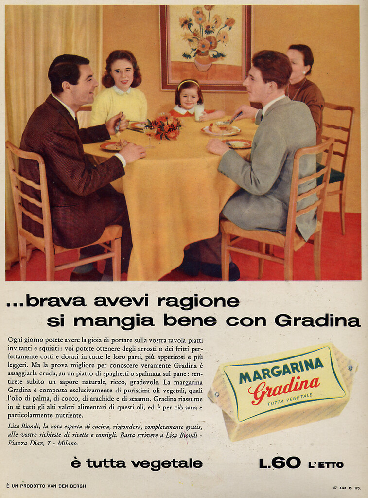Pausa Pubblicità: "…brava avevi ragione, si mangia bene con Gradina" (1957)