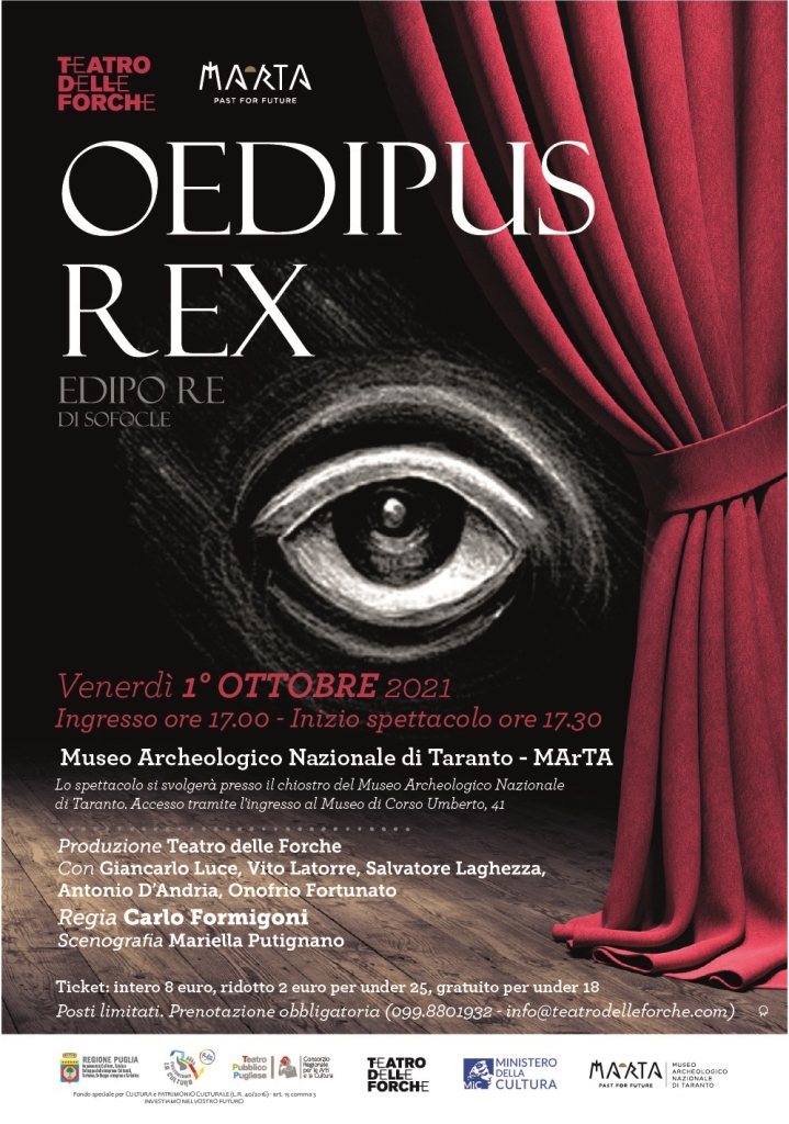 “Oedipus Rex”. L'Edipo Re del Teatro delle Forche al MArTA di Taranto