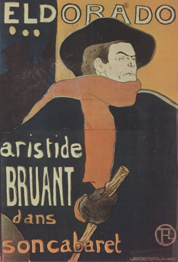 Manifesti d'epoca: "Eldorado. Aristide Bruant dans son cabaret"