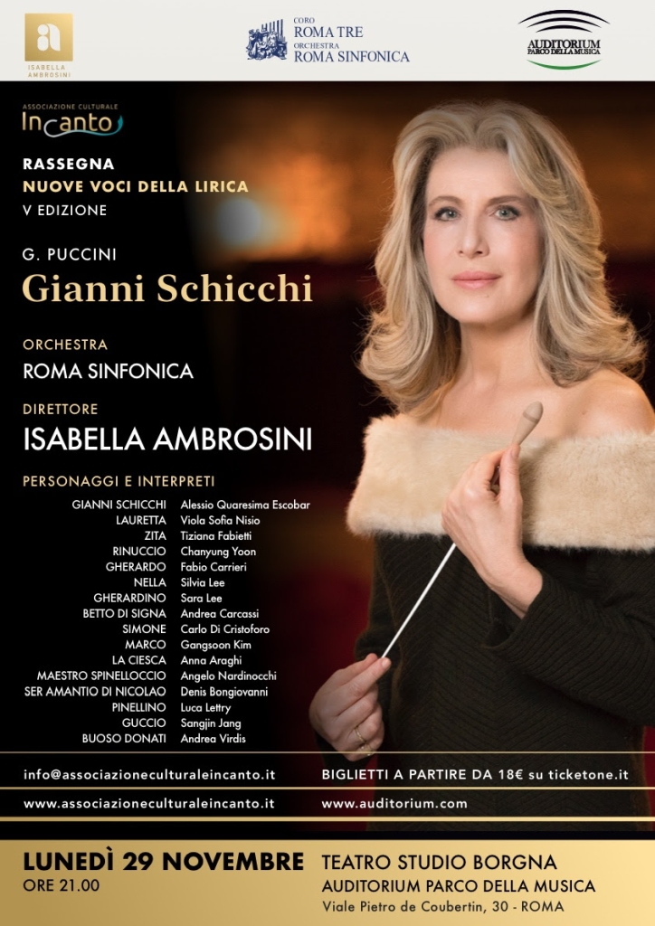 "Nuove voci della Lirica" inaugura con l'opera "Gianni Schicchi". Direttore Isabella Ambrosini